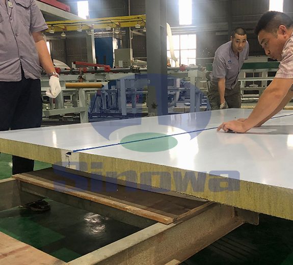 Color Steel Rock Wool Panel Production Line,Sinowa